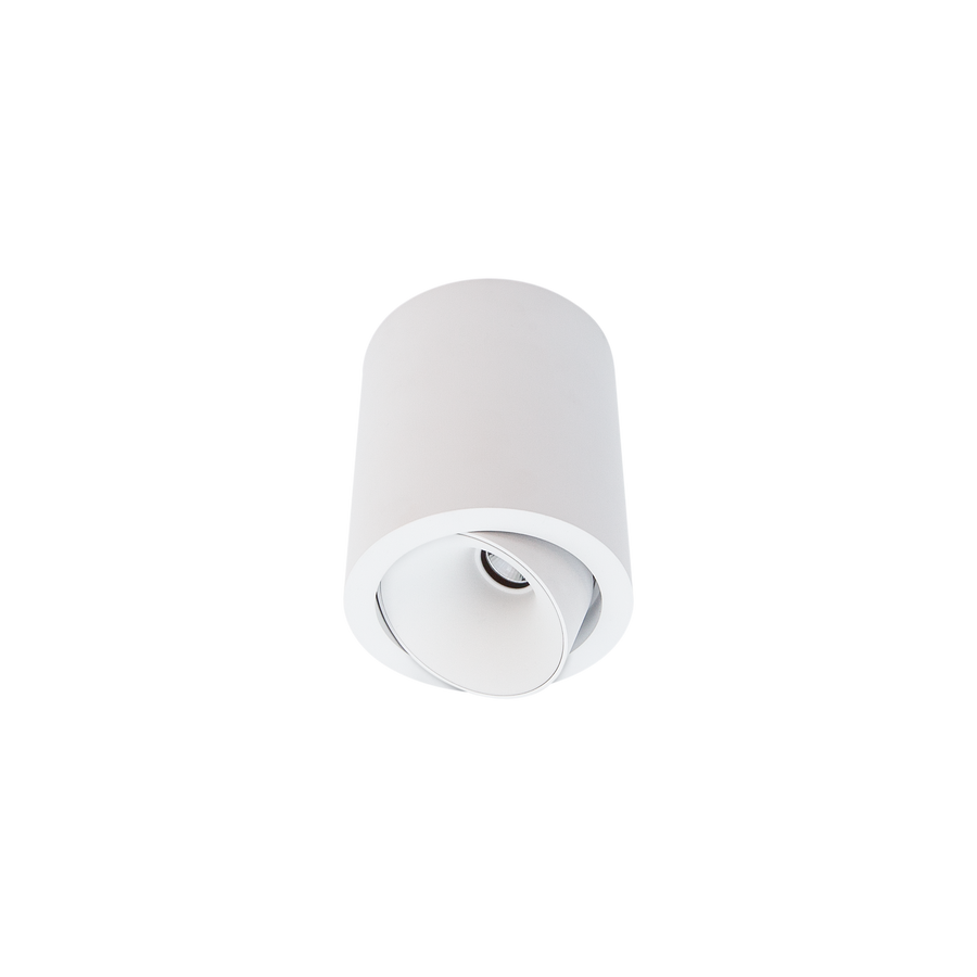 Cevon Large Tilt/Rotate Surface Mt Downlight White 3000K