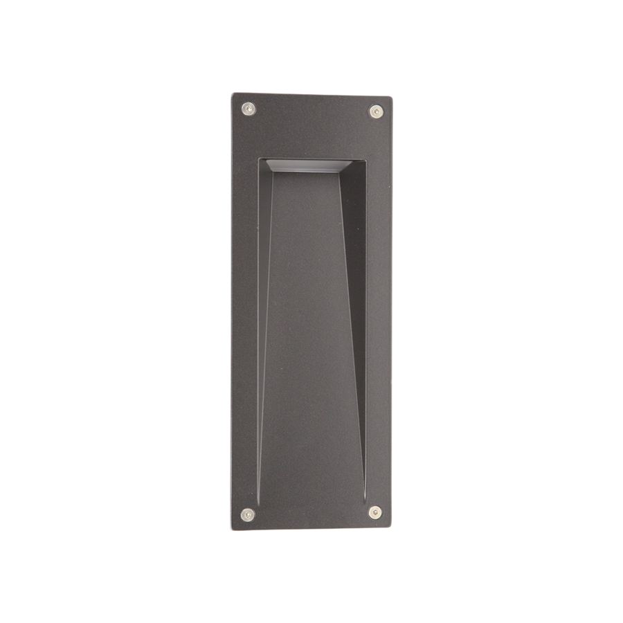 2W LED Exterior Wall Recess 700mA Cc Black 3000K