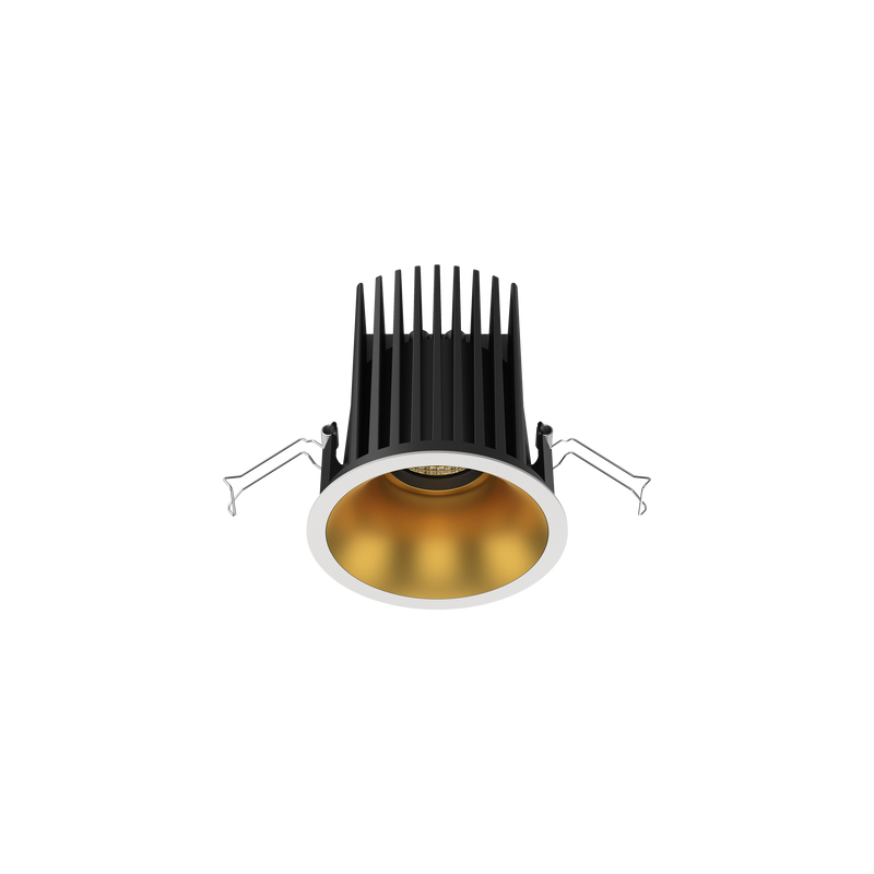 Cevon Large Darklight Slim Trim Downlight Kit White, Gold 3000K