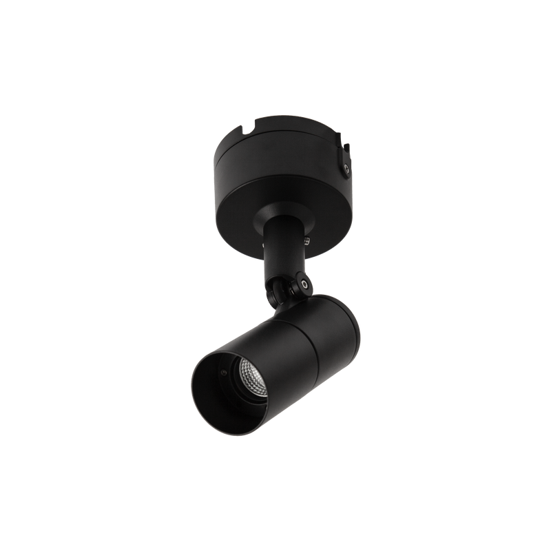 Exterior Medium Surface Mount Spot Black 3000K