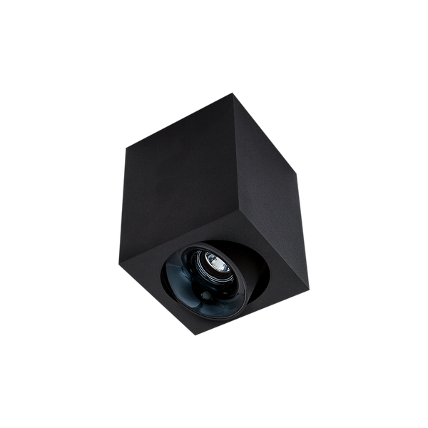 Cevon Med Squ Tilt/Rotate Surface Mt light Black, High Gloss Black 3K