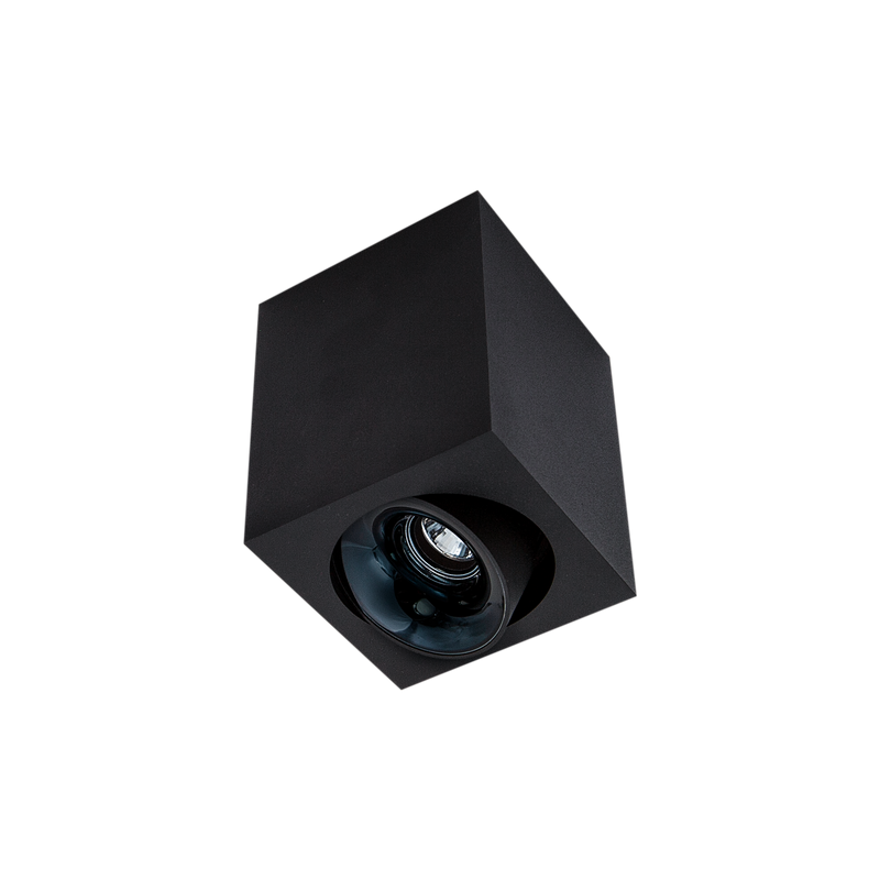 Cevon Med Squ Tilt/Rotate Surface Mt light Black, High Gloss Black 3K