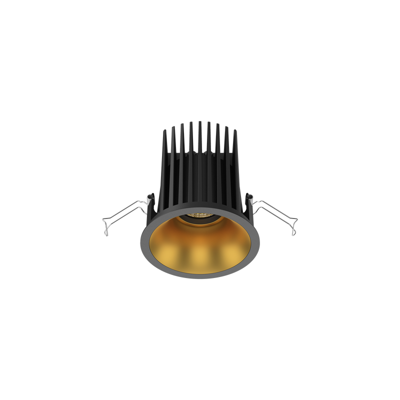 Cevon Large Darklight Slim Trim Downlight Kit Black, Gold 3000K