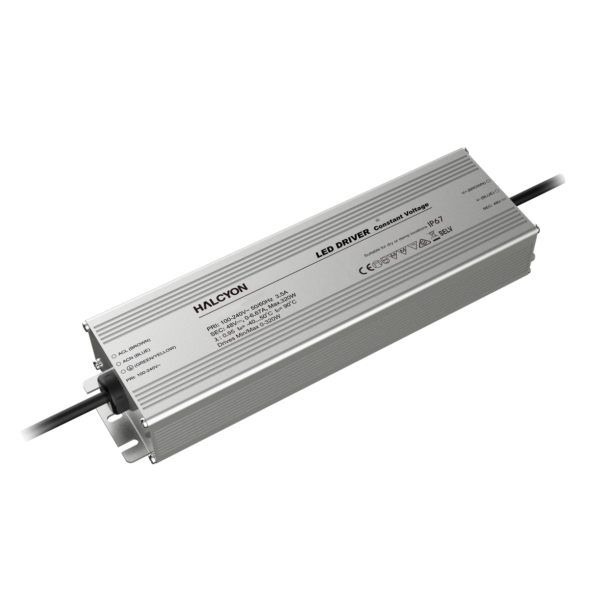 IP67 320W 48V Constant Voltage Non-dimmable Driver