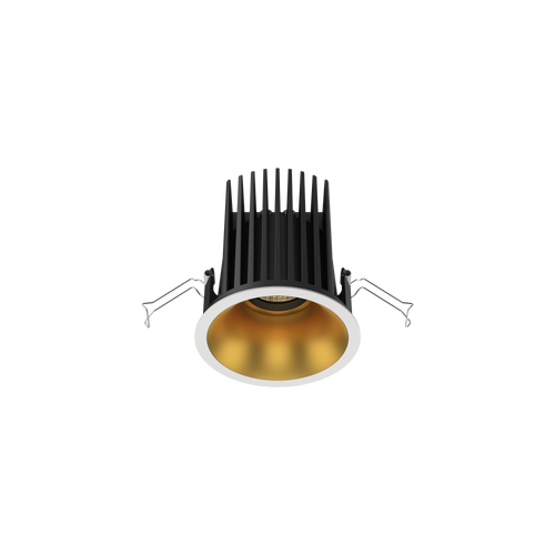 Cevon Large Darklight Slim Trim Downlight Kit White, Gold 3000K