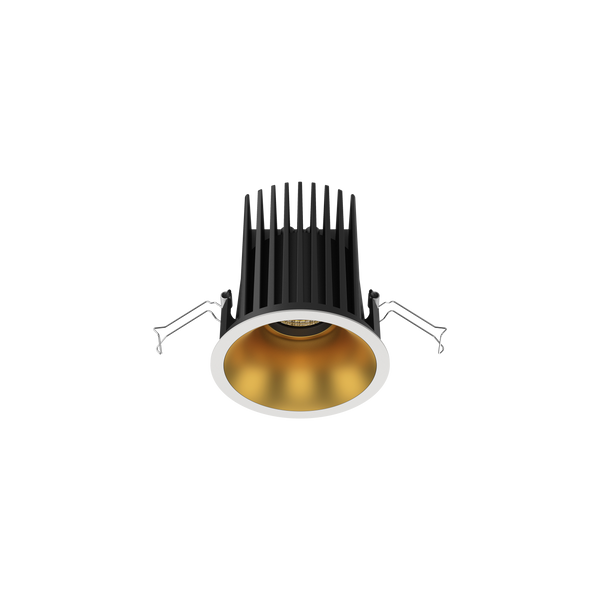 Cevon Large Darklight Slim Trim Downlight Kit White, Gold 3000K