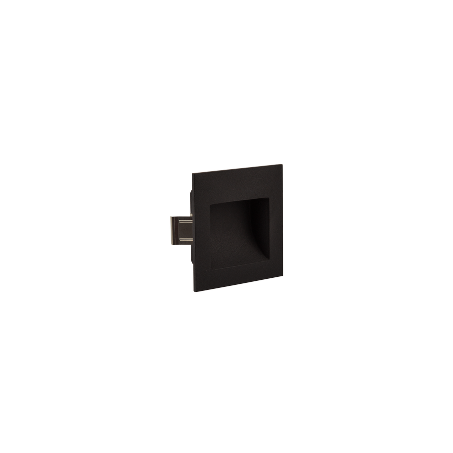Scoop Square Recessed Wall/Concrete Matt Textured Black 2700K