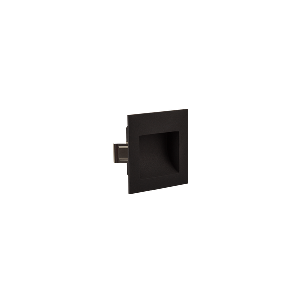 Scoop Square Recessed Wall/Concrete Matt Textured Black 2700K