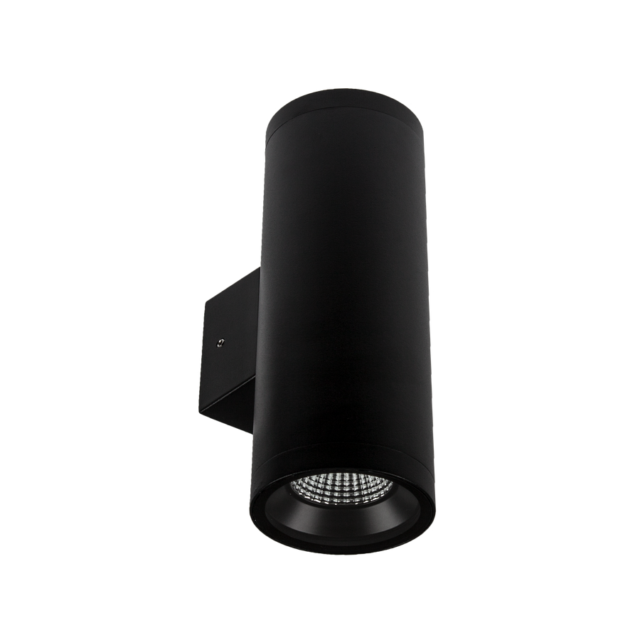 Surface Mount Round Column Spot Two Way Up/Down Large Black 3000K