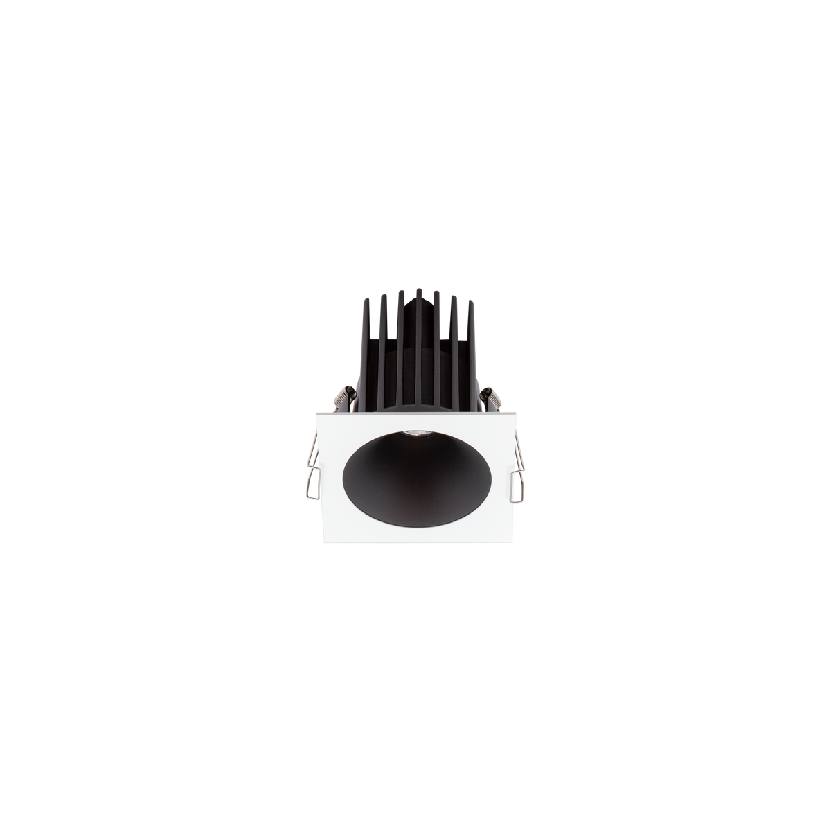 Cevon Dark Art Square Medium Downlight Kit White, Matt Black 3000K