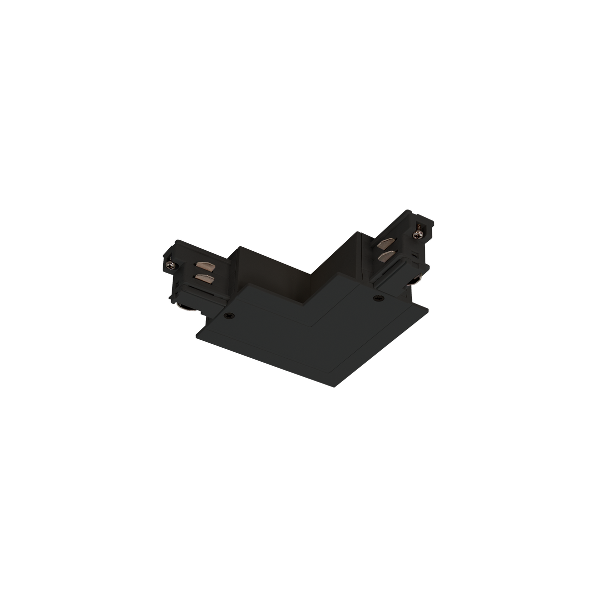 Track 3 Circuit L Connector Earth Outside - Recessed Black