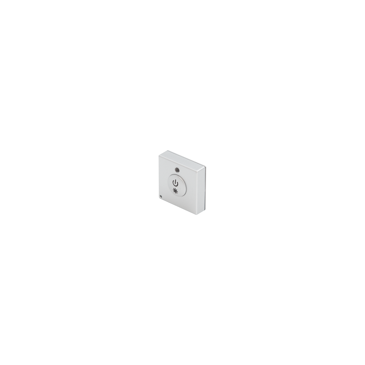 Square Mini RF Wireless Single Colour Dimming Button Silver