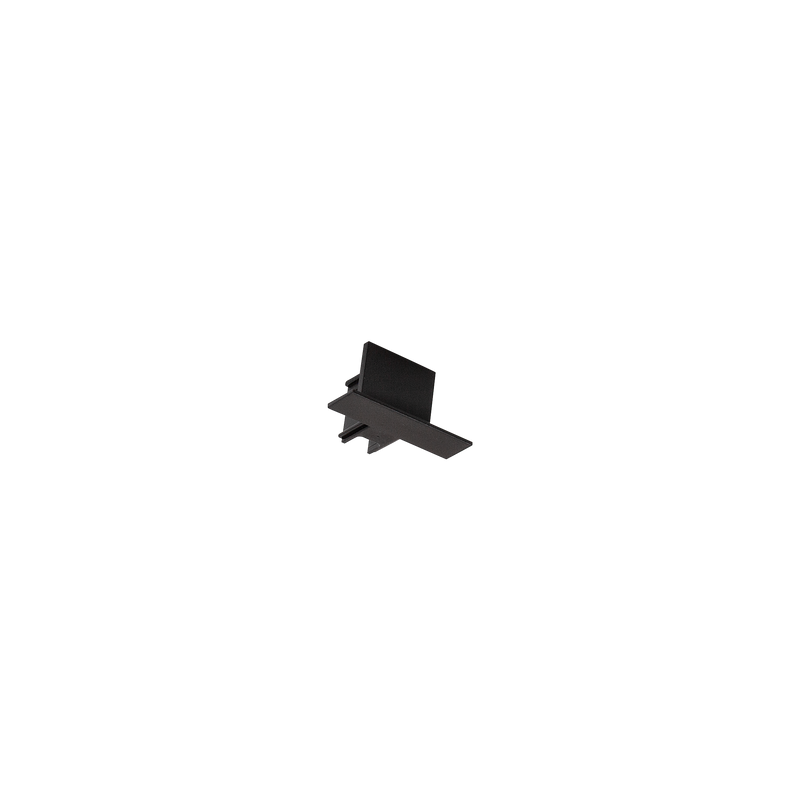 TRACK 3 CIRCUIT END CAP - RECESSED Black