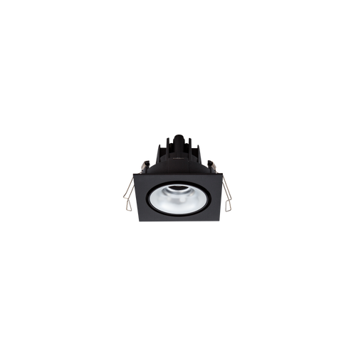 Cevon Tilt/Rotate Square Sml Downlight Kit Black, Silver 3K