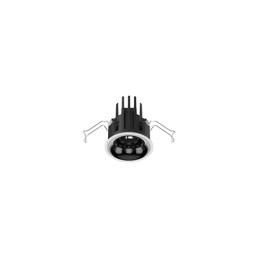 Cevon Small Darklight Slim Trim Downlight White, High Gloss Black 3K