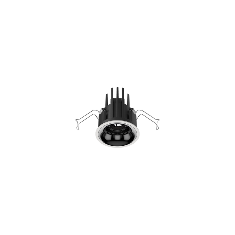 Cevon Small Darklight Slim Trim Downlight White, High Gloss Black 3K