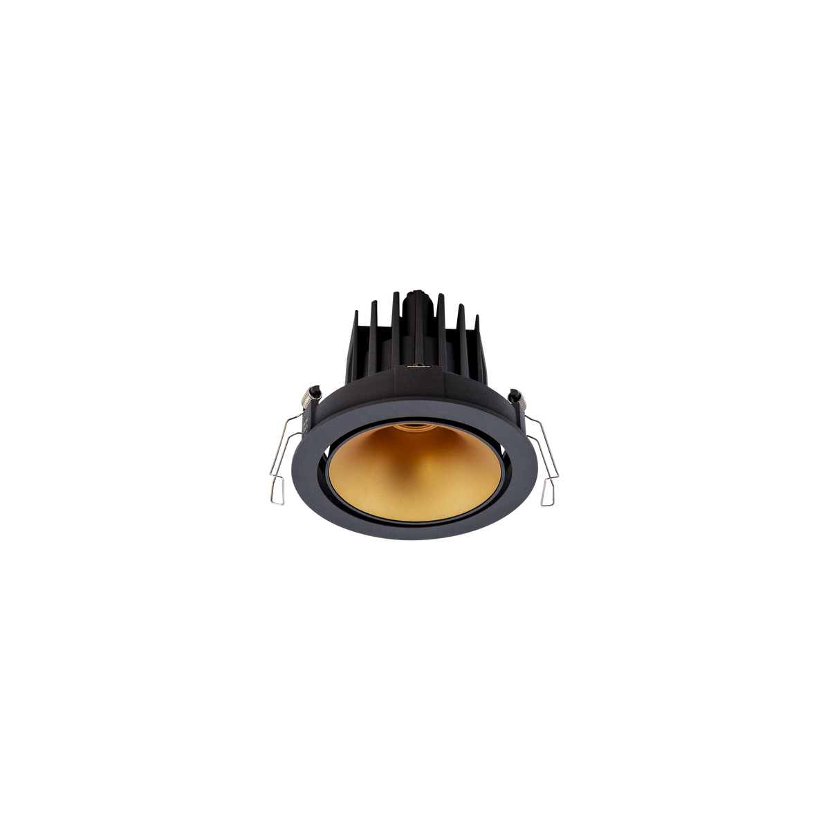Cevon Dark Art Tilt/Rotate Medium Downlight Kit Black, Gold 3000K