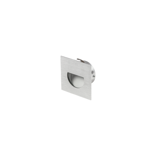 Square Half Moon Brushed Aluminium 3000K