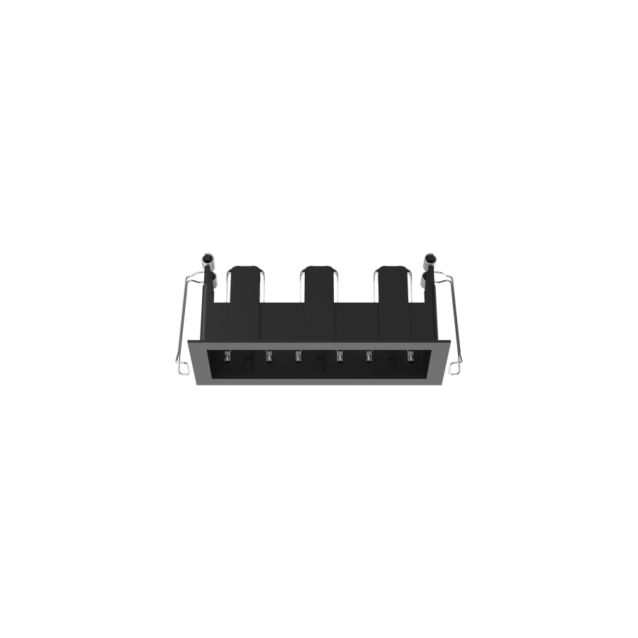 Cevon Type Recessed Rectangular Triple Frame for M41 Black