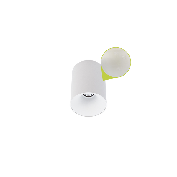 Cevon Dark Art Small Surface Mount Downlight - Blemished White 3000K