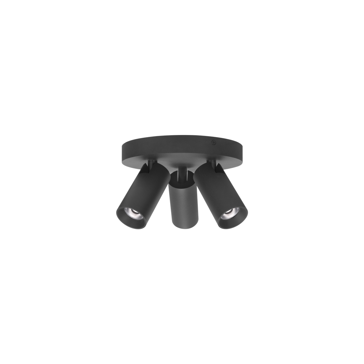 Tube Surface Mount Triple Pan Spot Black 3000K