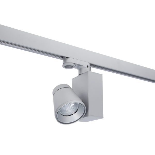 13W Three Circuit LED Track Spot Silver 4000K