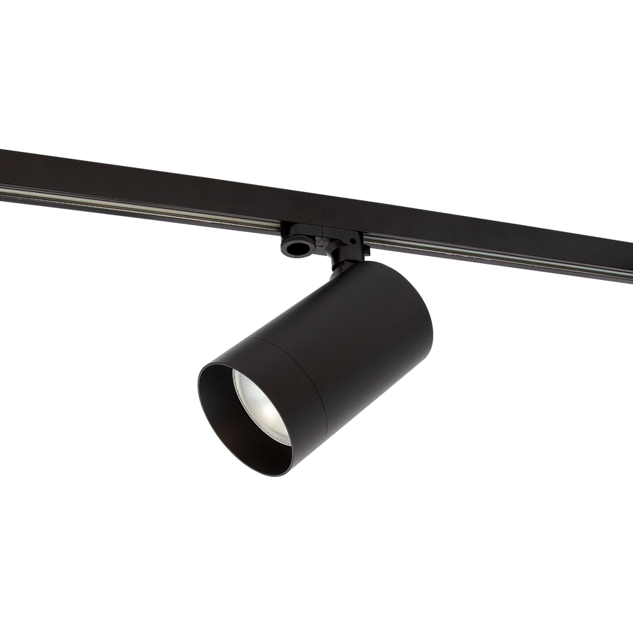 Three Circuit Track Spot Large Black 4000K