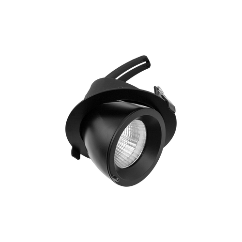 Drop Tilt/Rotate Large Downlight Black 4000K
