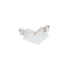 Track 3 Circuit L Connector Earth Inside - Recessed White