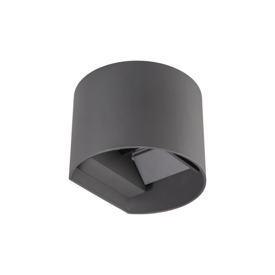 Wall Cylinder Two way "Up Down" 2 x 6W Matt Textured Charcoal 3000K