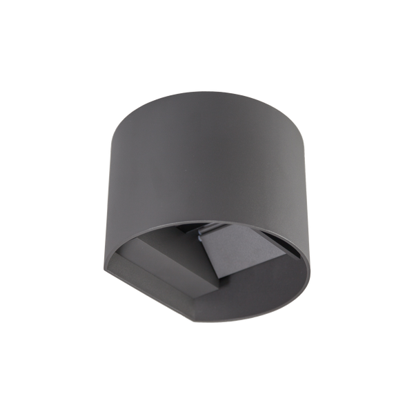 Wall Cylinder Two way "Up Down" 2 x 6W Matt Textured Charcoal 3000K