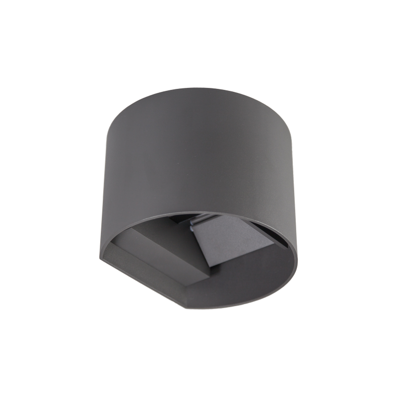 Wall Cylinder Two way "Up Down" 2 x 6W Matt Textured Charcoal 3000K