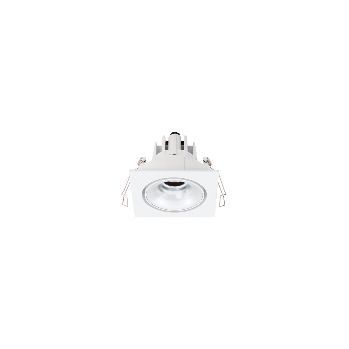 Cevon Tilt/Rotate Square Sml Downlight Kit White, Silver 3000K
