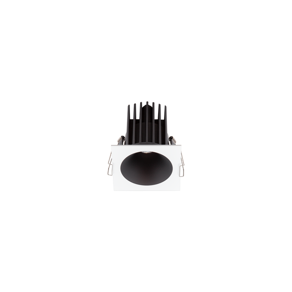 Cevon Dark Art Square Medium Downlight Kit White, Matt Black 3000K