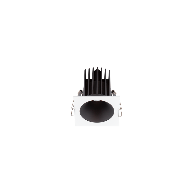 Cevon Dark Art Square Medium Downlight Kit White, Matt Black 3000K