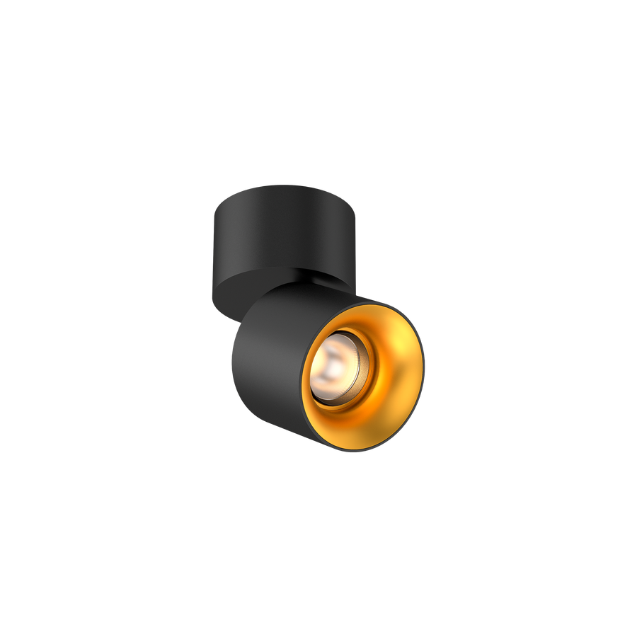 Cevon Pinot Tilt/Rotate Spot Black, Gold 3000K