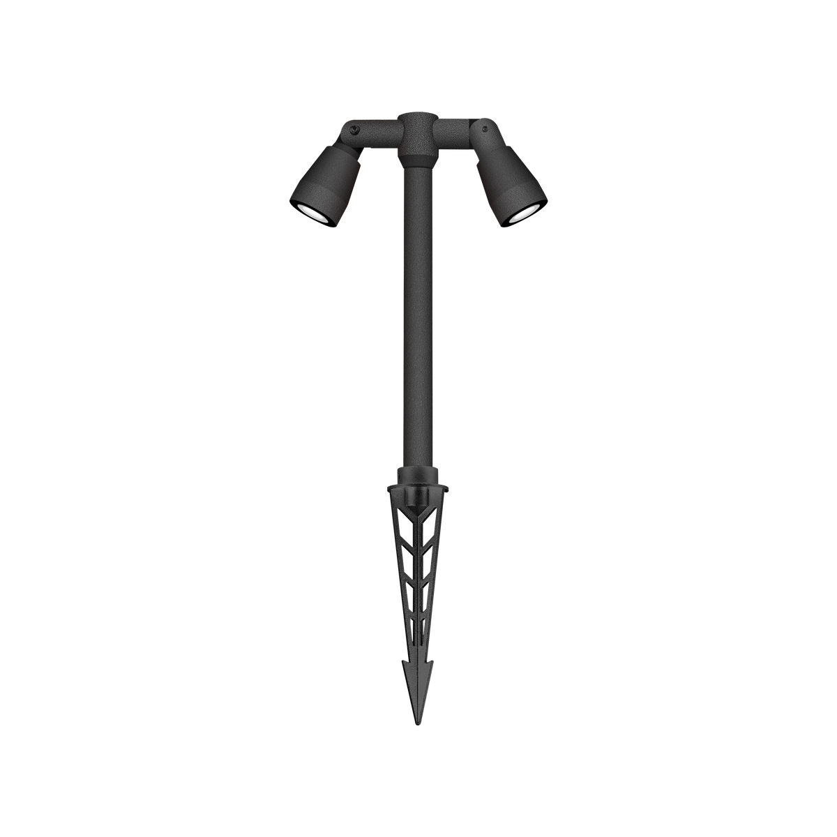 Mini Landscape Spike Tall Double Spot Black, 316 Stainless Steel 2700K