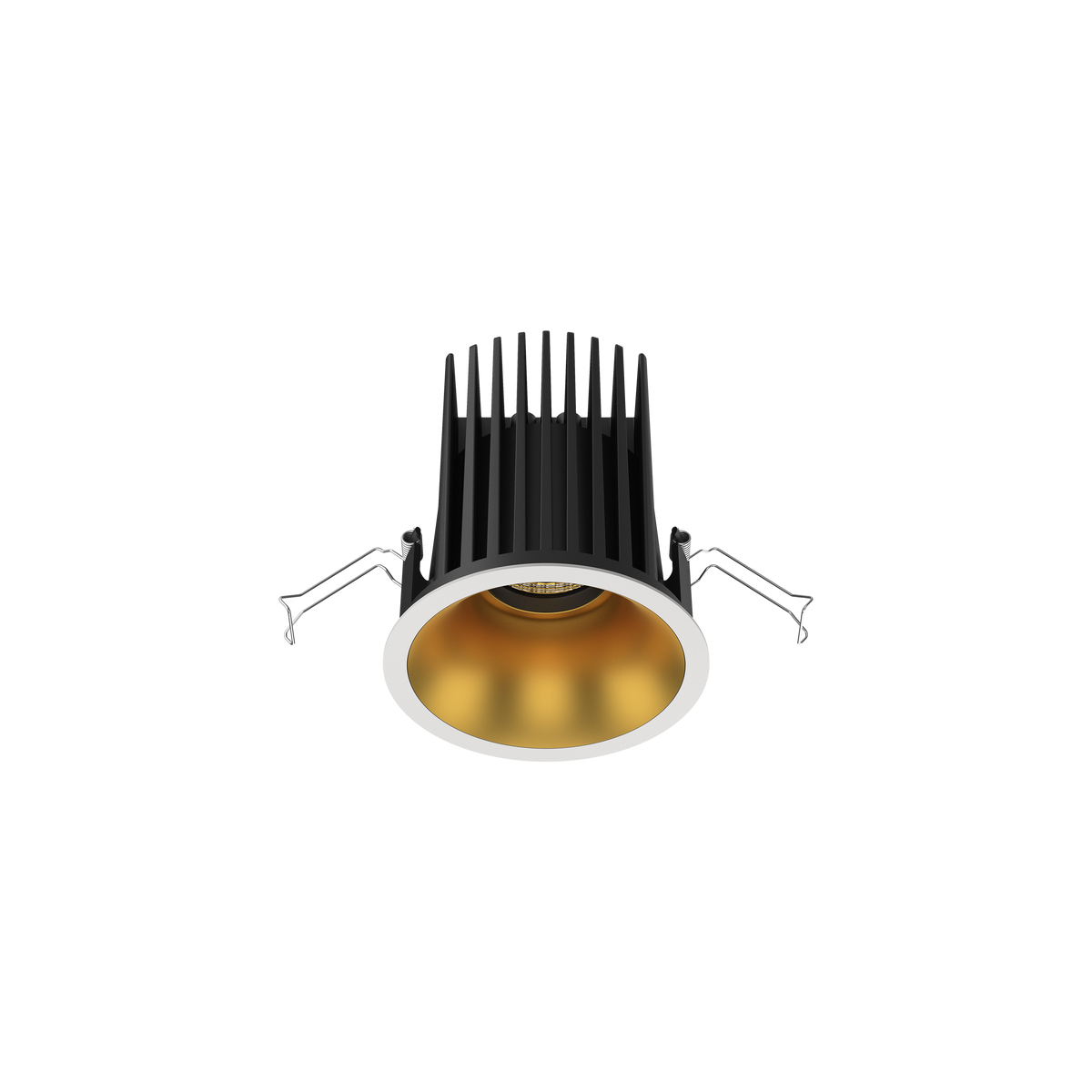 Cevon Large Darklight Slim Trim Downlight Kit White, Gold 4000K