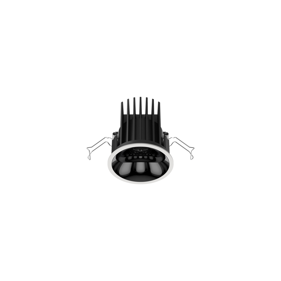 Cevon Medium Darklight Slim Trim Downlight White, High Gloss Black 3K