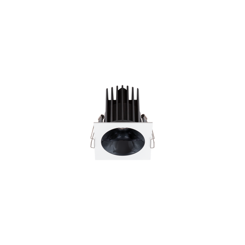 Cevon Dark Art Square Medium Downlight Kit White, High Gloss Black 3K