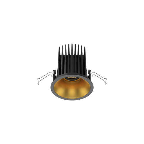 Cevon Large Darklight Slim Trim Downlight Kit Black, Gold 4000K