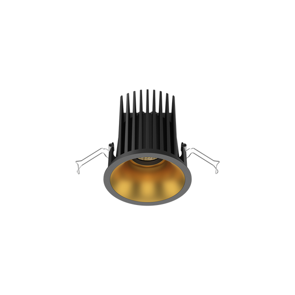 Cevon Large Darklight Slim Trim Downlight Kit Black, Gold 4000K