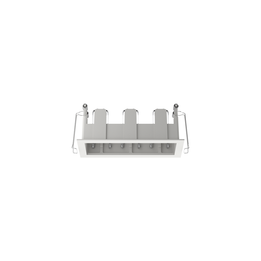 Cevon Type Recessed Rectangular Triple Frame for M41 White