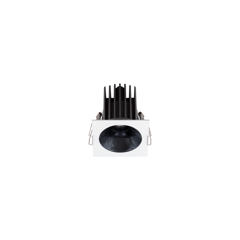 Cevon Dark Art Square Medium Downlight Kit White, High Gloss Black 3K