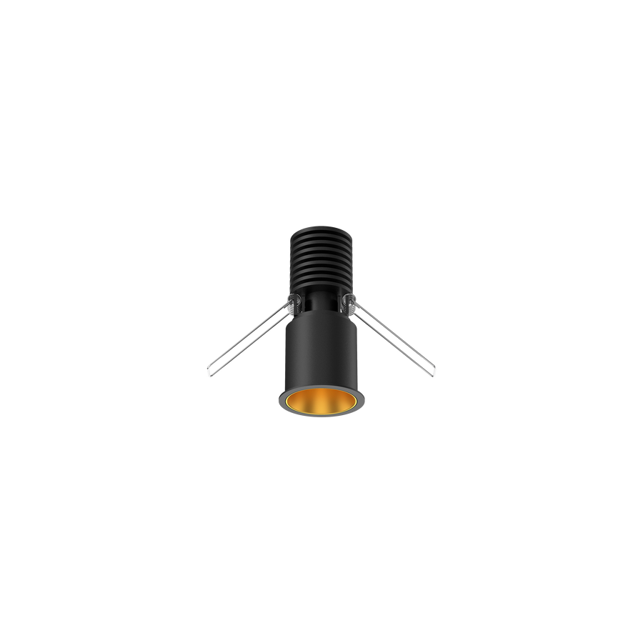 Cevon Mini Darklight Slim Trim Downlight Kit Black, Gold 3000K