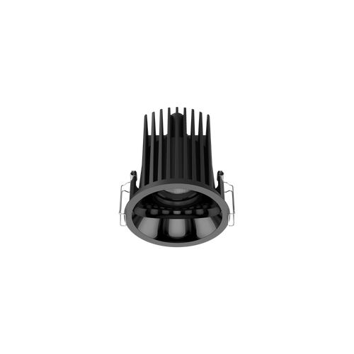 Cevon Large Darklight Slim Trim Downlight Black, High Gloss Black 3K