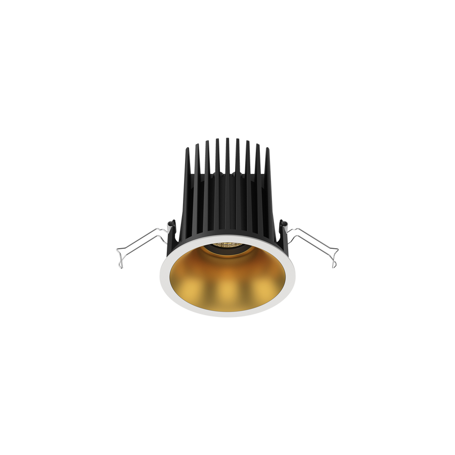 Cevon Large Darklight Slim Trim Downlight Kit White, Gold 3000K