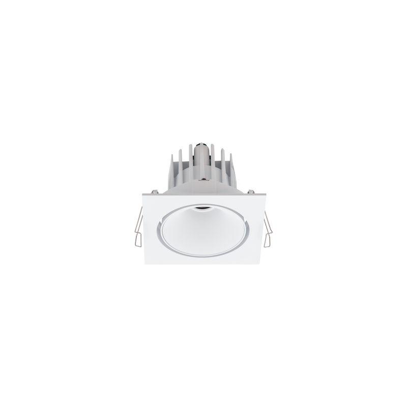 Cevon Tilt/Rotate Square Med Downlight Kit White 3000K