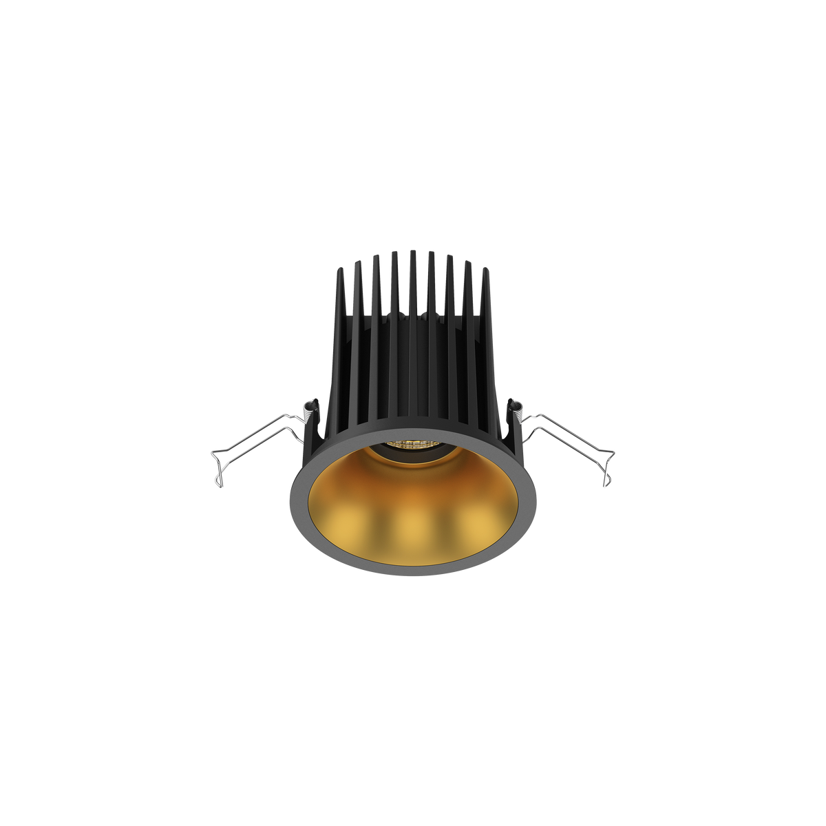 Cevon Large Darklight Slim Trim Downlight Kit Black, Gold 4000K