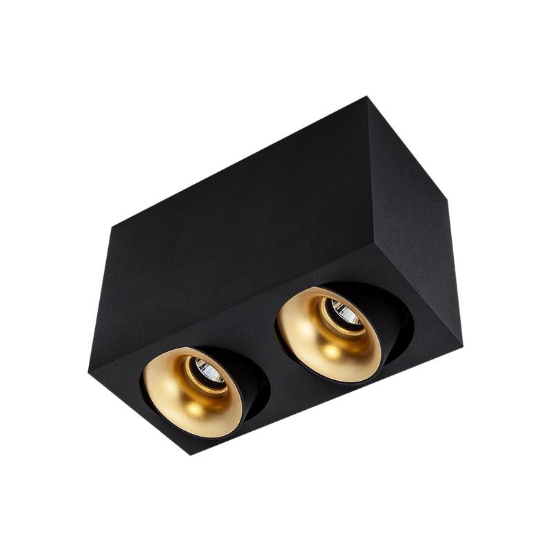 Cevon Dark Art Tilt/Rotate Twin Black, Gold 3000K